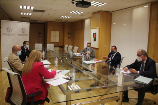 Un instante del encuentro en el Consejo